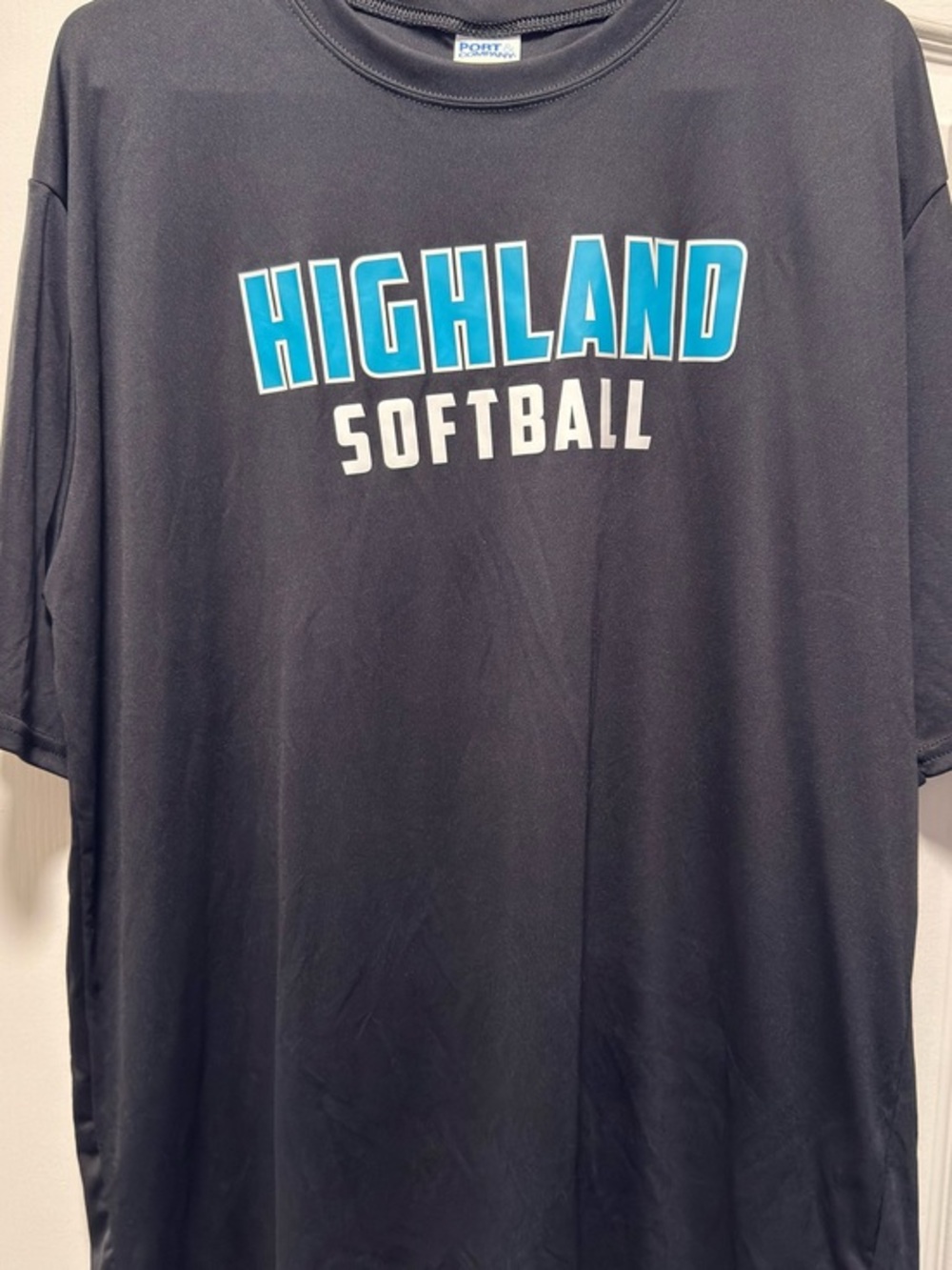 PORT & COMPANY Black 'Highland Softball' Tee